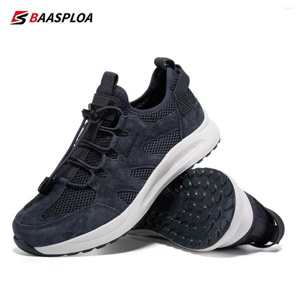 Zapatos para caminar Baasploa Men zapatillas de deporte casual Mesh transpirable para una banda elástica clásica de deporte liviano sin deslizamiento