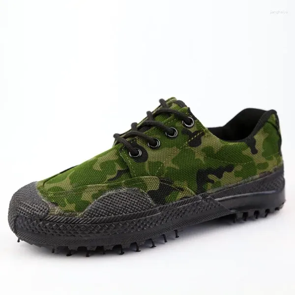 Zapatos para caminar de lona para hombre, zapatillas deportivas de entrenamiento de camuflaje militar para exteriores, botas deportivas para hombre, suela de goma sólida