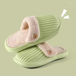 Chaussures de marche pour Couple, pantoufles en coton lavables en velours, doublure chaude en peluche pour la maison, hiver, hommes et femmes, remplacement de l'intérieur