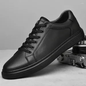 Chaussures de marche mode décontractée pour hommes appartements blancs masculins masculins à lacets oxfords