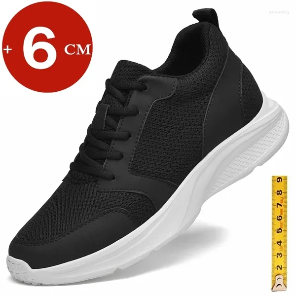 Chaussures de marche pour hommes, semelle intérieure augmentant la hauteur de 6cm, baskets rehaussantes