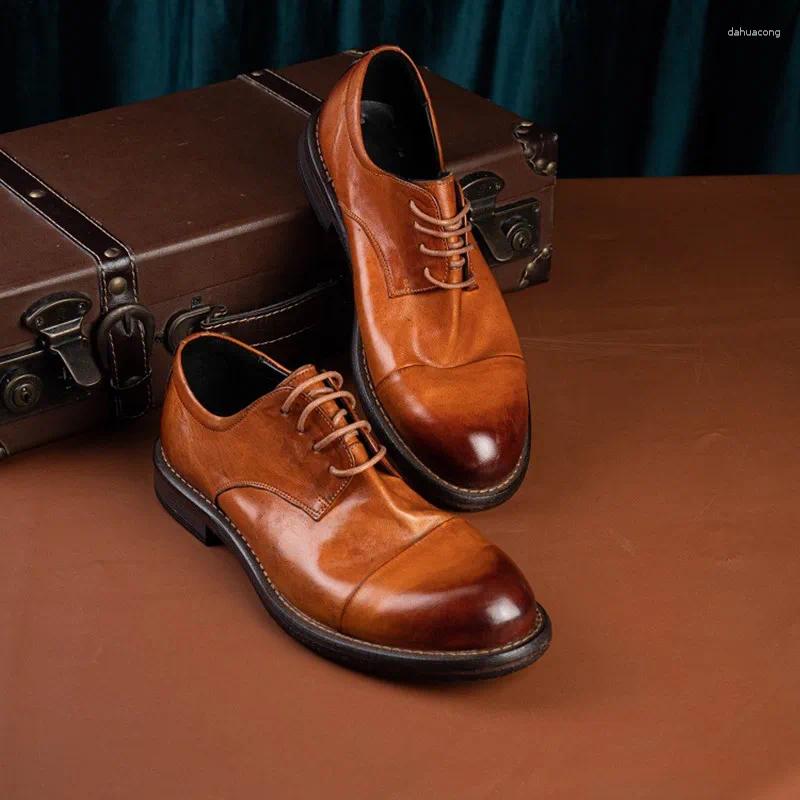 Chaussures de marche Goodyear Welted Large Taille en cuir en cuir en cuir