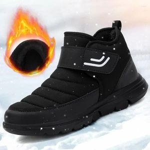 Zapatos para caminar hombres botas de nieve impermeable algodón invierno mujeres resbalando en el tobillo unisex lujoso non botas hombre al aire libre