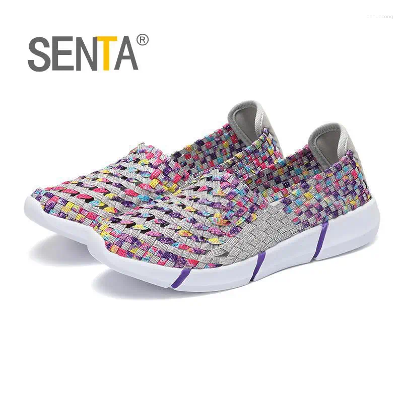 Walking Shoes SENTA 2024 Summer Sneakers Women Breathable Student Youth Sports For Knitting