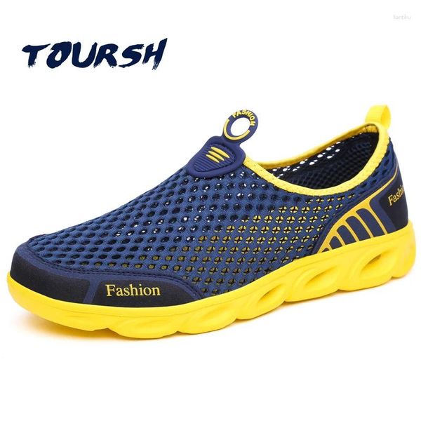 Chaussures de marche TOURSH confortable hommes été respirant sans lacet Sport baskets plage eau en plein air hommes athlétique
