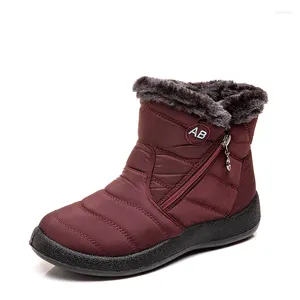 Chaussures de marche VIP hiver bottes de neige pour femmes imperméables décontractées légères bottines polaire chaudes plates pour l'extérieur