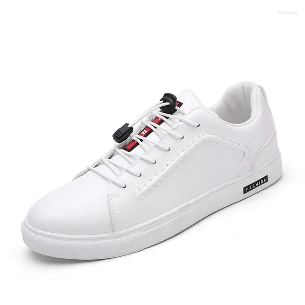 Chaussures de marche blanches plates pour hommes, respirantes, confortables, amorties, vulcanisées, 50219