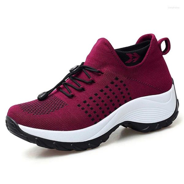 Zapatos para caminar para mujer, zapatillas deportivas a la moda, transpirables, cómodas mocasines informales de enfermería, antideslizantes para mujer