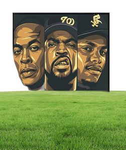 Wall Art Decor Legend Old School Biggie Smalls Wutang Nwa Hip Hop Rap Star Canvas Painting Silk Poster1329486