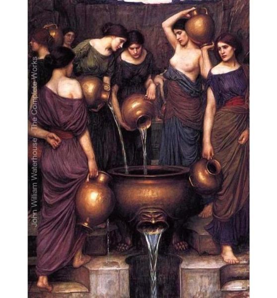 Art mural peint à la main les Danaides John William Waterhouse peinture à l'huile sur toile pour la décoration de bureau Gift2500238