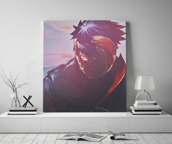 Arte de pared para decoración del hogar, pintura en lienzo de Obito Uchiha, imagen moderna, impresión en HD, carteles modulares de personajes de dibujos animados para sala de estar 1993825