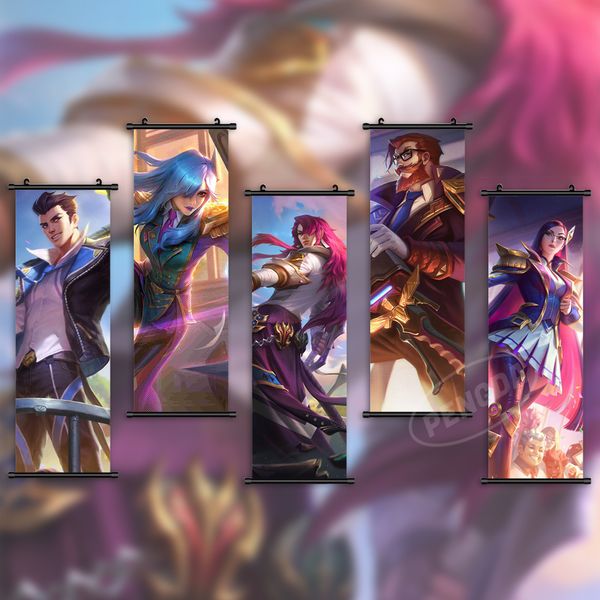 Wall Art League of Legends Canvas Game Picture Jayce Pintura Impresión Leona Poster El injustificado yone colgando pergaminos decoración del hogar