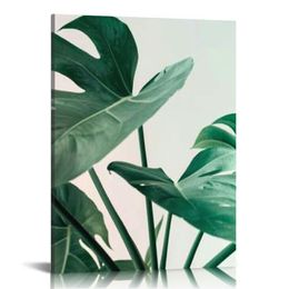 Wall Art Noordse canvas schilderen Moderne afdrukken Plant Leaf Art Canvas Prints Green Art Wall Pictures for Home Decoration Kitchen Office Wall Decor