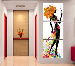 Cuadro artístico de pared, pintura en lienzo, cuadros coloridos de mujer para pared para sala de estar, impresiones en lienzo, hermosa decoración del hogar, arte K3125082032