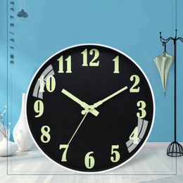 Reloj de pared luminoso con números colgantes, relojes de pared silenciosos que brillan en la oscuridad, relojes modernos, decoración del hogar, regalo moderno 283L