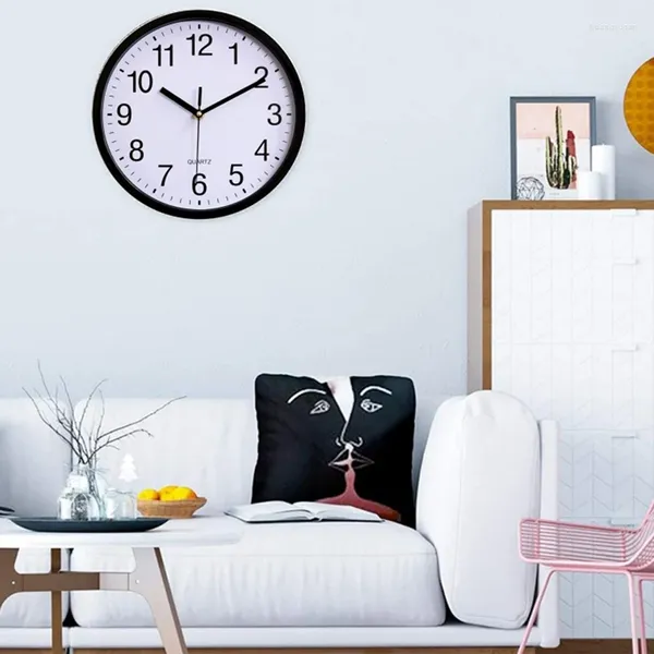 Relojes de pared 1 paquetes que no son tardíos CLOCK DE DIARSE CLASICA DEL CARRZO CLASICA DE 10 pulgadas Fácil de leer para habitación/hogar/cocina/dormitorio