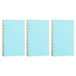 Relojes de pared 1 Juego 3 piezas Cuaderno A5 de papel de hojas sueltas de seis agujeros