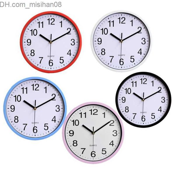 Relojes de pared 10 pulgadas 25 CM reloj de pared de plástico cuarzo bajo ruido colgante reloj digital dormitorio sala de estar relojes simples Z230707