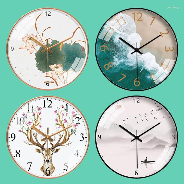 Horloges murales 10 pouces pointeur silencieux carré rond horloge électronique étudiant maison décor de bureau alarme créative simple chevet petit