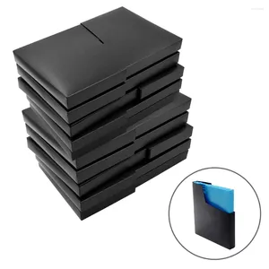 Relojes de pared 10 PCS Cubierta Soporte de almacenamiento Estuche de tinta negra Carcasa protectora de Pp