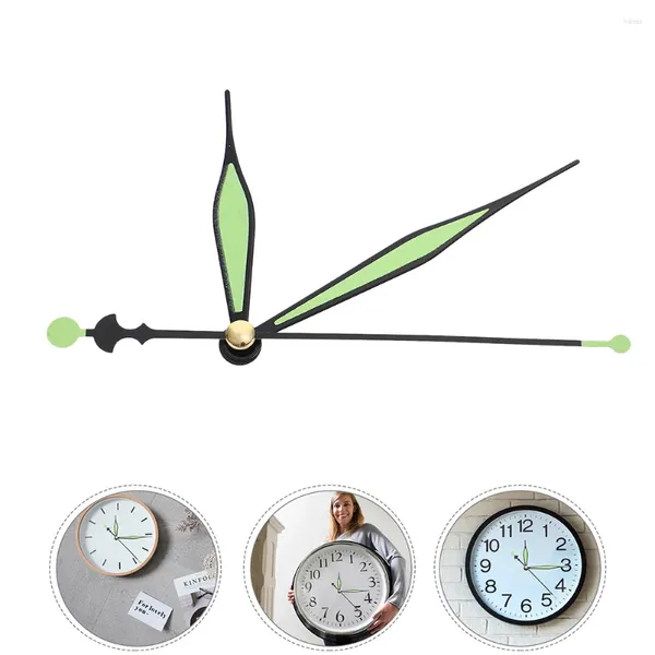 Horloges murales 10 ensembles mains lumineuses horloge faisant des pointeurs accessoires décoratifs en métal créatif aluminium pratique lueur