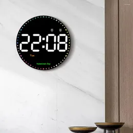 Horloges murales 10 pouces LED multifonctionnelles grandes température de la date de la maison numérique électronique avec alarme d'affichage décor suspendu i9y9