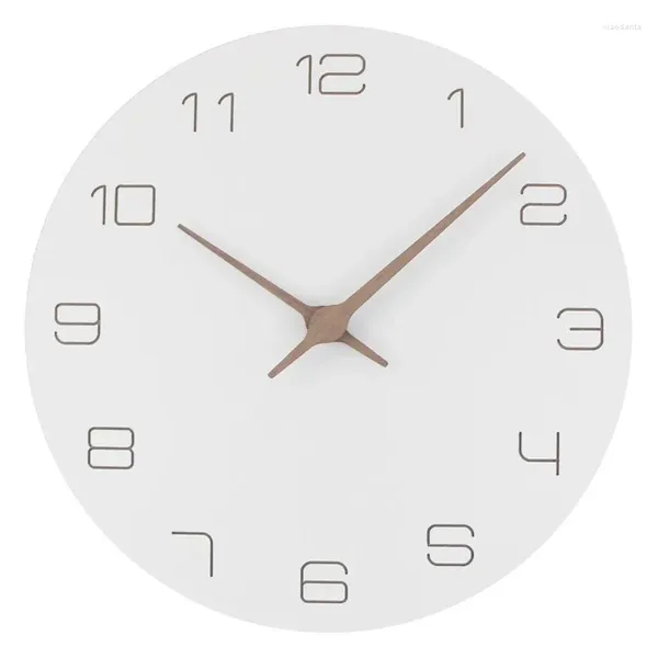 Relógios de parede 11 '' Relógio de madeira sem moldura com movimento de quartzo silencioso estilo moderno decoração de vila para casa