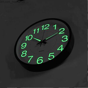 壁時計 12 インチ 30 センチメートル発光壁時計暗闇で光るクォーツ時計子供部屋寝室リビングルーム吊り時計家の装飾 Z230707