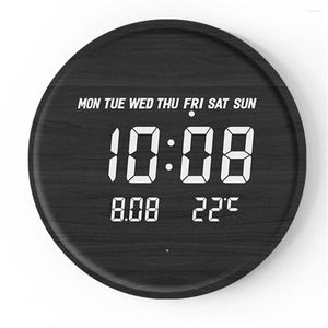 Wandklokken 12 Inch Klok USB Opladen Digitale Horloge Met LED Display Multifunctioneel Waterdicht Lichtgevende Datum Temperatuur