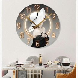 Horloges murales 12 pouces moderne cadran horloge pour enfants salon cuisine décoration maison grand élégant silencieux verre décor meubles