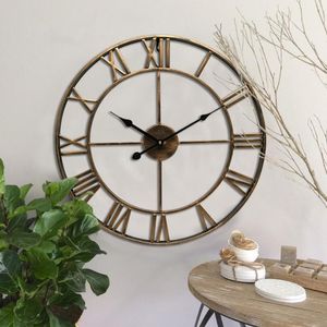 Wandklokken 16x2inch 3D Classic Round Iron Clock Quartz Keuken Living Outdoor Rust Verwijderbare kunst Sticker Sticker Home Decorwall Clockswall