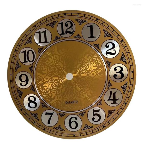 Horloges murales 180mm Vintage Aluminium Métal Horloge Cadran Visage Chiffres Arabes DIY Quartz Fond Remplacement