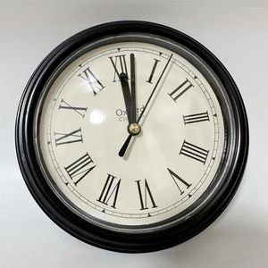 Relojes de pared 1 PC 150 mm Reloj Vintage Vintage Antique Diseño con números romanos acabado angustiado y movimiento de cuarzo silencioso para