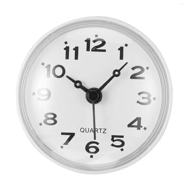 Horloges murales 1Pc Salle De Bains Horloge Pour Bureau Étanche Ventouse Suspendue Anti-buée