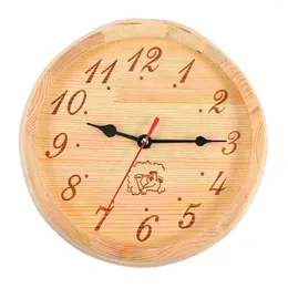 Relojes de pared 1Pc Sauna colgante Reloj de madera Temporizador decorativo Equipo de habitación