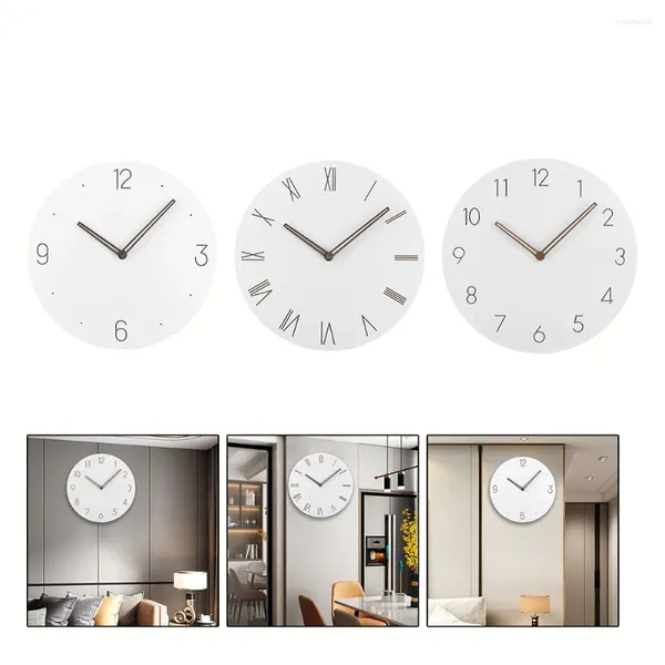 Horloges murales 1pcs Horloge en bois minimaliste nordique silencieuse non-tic-tac à piles à pileschambre à coucher bureau salon décoration