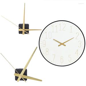 Horloges murales 1 ensemble mouvement d'horloge silencieux avec aiguilles en or pour bricolage mécanisme à Quartz aiguilles accessoires remplacement