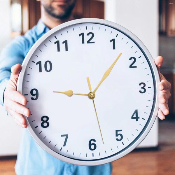 Relojes de pared 2 juegos Mecanismo de movimiento de reloj de cuarzo para reemplazo Deportes Reparación de bricolaje Reparación de metales