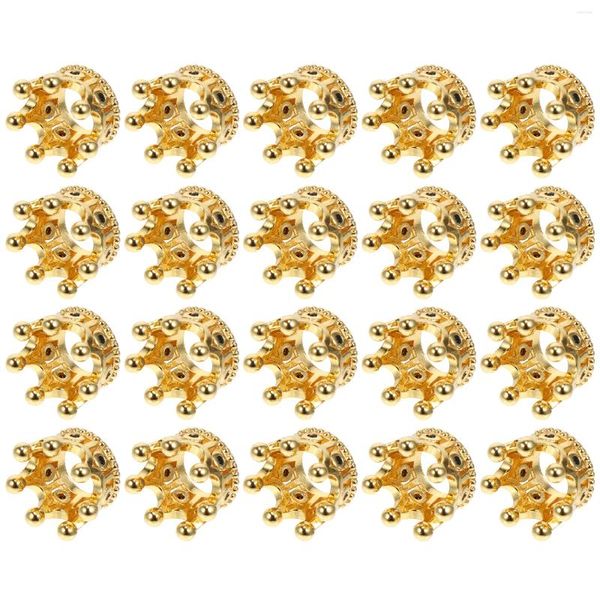 Horloges murales 20 pcs ornements en cuivre Crown Man Bijoux or Bijoux Vintage Pendants Pendants Zircon décorations