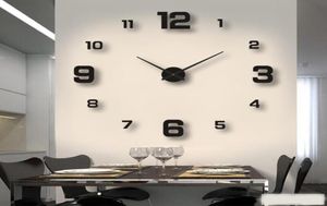 Horloges murales 2021 Design moderne grande horloge 3D DIY Quartz Montres de mode autocollants miroir en acrylique salon décor de maison horloge4012182