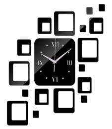 Horloges murales 2022 Clock Home Living Room Quartz Acrylique Modern Decoration montre 3D Stickers DIY Mirror2257771