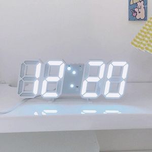 Wall Clocks 2023 Clock Luminous Fashion 3d Led Digital Multifunctional Creative Usb Plug In Electronic Home Decoration
