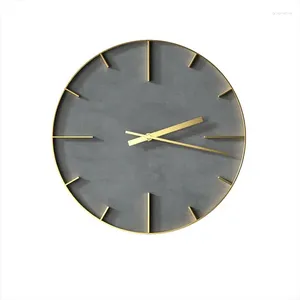 Horloges murales 2023 Mode Simple Ciment Gris Moderne Béton Classique Décoration De Luxe Suspendue Salle À Manger Personnalisable