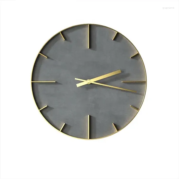 Relojes de pared 2023 Moda Simple Cemento Gris Moderno Concreto Clásico Decoración de Lujo Colgante Comedor Personalizable