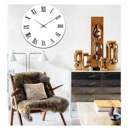 Horloges murales 25cm horloge ronde mode silencieux non-tic-tac à piles pour la maison salon chambre bureau décor