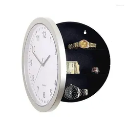 Horloges murales 2x horloge coffre-fort secret coffre-fort pour cachette argent argent bijoux