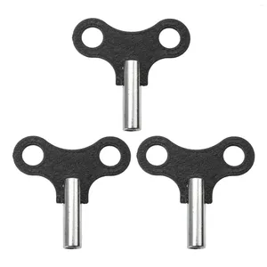 Relojes de pared 3 PCS Tres-cinco llaves de cuerda Reloj práctico Herramientas para el hogar Suministros Llaves de metal Llave de cuerda Alarma