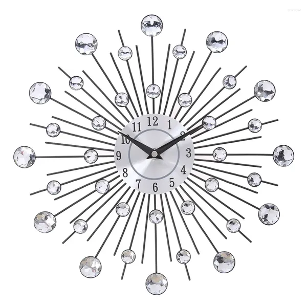 Horloges murales 33cm ronde horloge numérique mouvement à quartz suspendu cercle décor batterie alimenté fond artistique mobilier de ménage