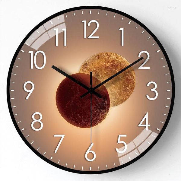 Relojes de pared Reloj grande de 35 cm Vintage de gran tamaño adhesivo artístico Reloj de cuarzo silencioso decoración del hogar muebles para sala de estar dormitorio Reloj Pared