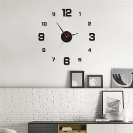 Wandklokken 3D Clock Diy Digital Sticker en stil voor stijlvol huis woonkamer kantoor decor laat je muren schijnen